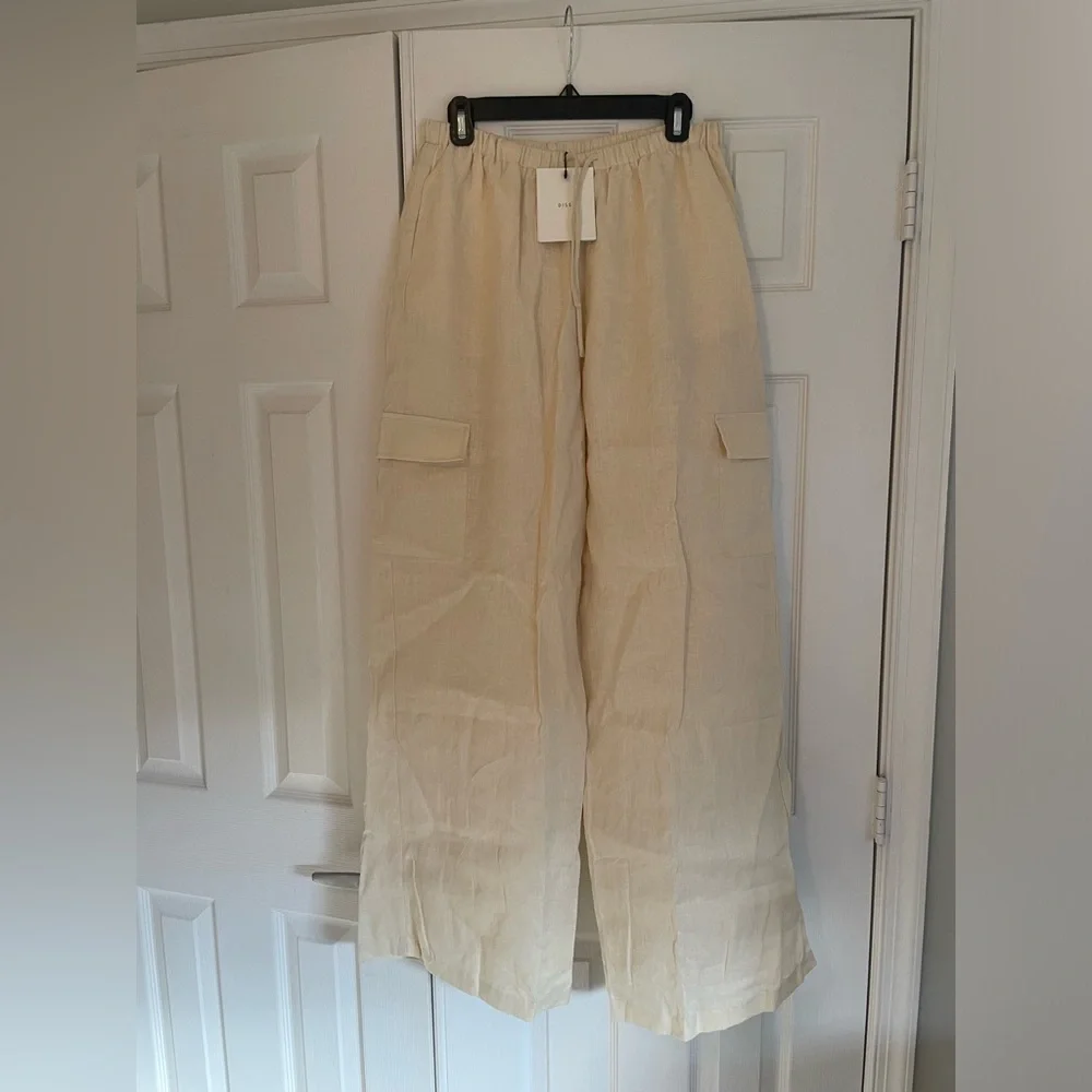 DISSH Cream Wide-Leg Pants - Picture 4 of 11